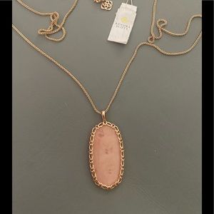 Kendra Scott Reid Macrame necklace blush wood